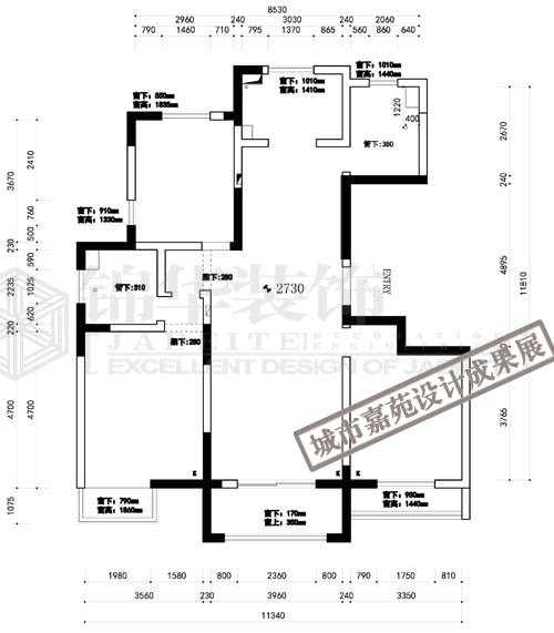 城市嘉苑设计成果展户型解析-装修设计方案-南通锦华装饰